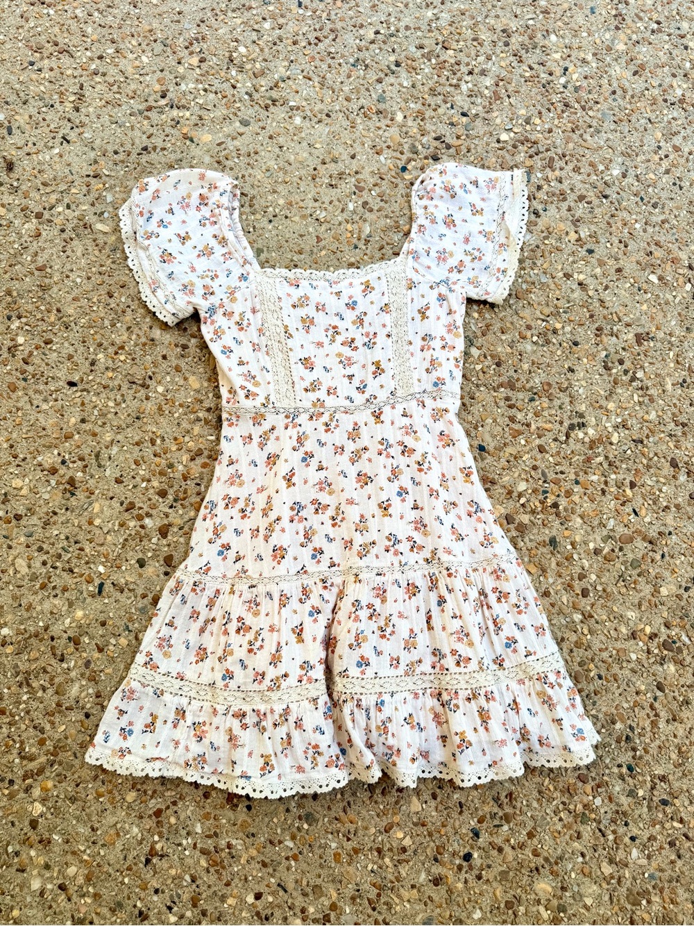 American Eagle Cottagecore Floral Lace Mini Dress Size XS